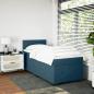 Preview: Boxspringbett mit Matratze Dunkelblau 90x200 cm Samt