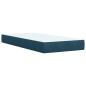 Preview: Boxspringbett mit Matratze Dunkelblau 90x200 cm Samt