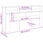 Preview: Bett-Kopfteil mit Ablagen Artisan-Eiche 200x19x103,5 cm