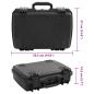 Preview: Koffer für Flugreise Tragbar Schwarz 50,5x37x14,5 cm PP