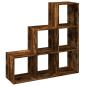 Preview: Raumteiler-Bücherregal 3 Etagen Räuchereiche 99x29x99 cm