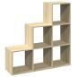 Preview: Raumteiler-Bücherregal 3 Etagen Sonoma-Eiche 99x29x99 cm