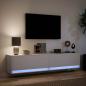 Preview: TV-Wandschrank mit LED Weiß 180x31x38 cm