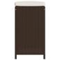 Preview: Garten-Barhocker mit Kissen 4 Stk. Braun Poly Rattan