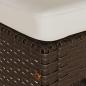 Preview: Garten-Barhocker mit Kissen 4 Stk. Braun Poly Rattan