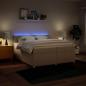 Preview: Boxspringbett mit Matratze Creme 200x200 cm Stoff