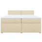 Preview: Boxspringbett mit Matratze Creme 200x200 cm Stoff