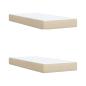 Preview: Boxspringbett mit Matratze Creme 200x200 cm Stoff