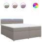 Preview: Boxspringbett mit Matratze Taupe 200x200 cm Stoff
