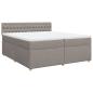 Preview: Boxspringbett mit Matratze Taupe 200x200 cm Stoff