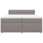 Preview: Boxspringbett mit Matratze Taupe 200x200 cm Stoff