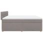Preview: Boxspringbett mit Matratze Taupe 200x200 cm Stoff