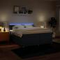 Preview: Boxspringbett mit Matratze Blau 200x200 cm Stoff
