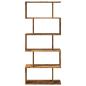 Preview: Raumteiler-Bücherregal 5 Etagen Altholz-Optik 70x24x161 cm