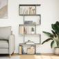 Preview: Raumteiler-Bücherregal 5 Etagen Grau Sonoma 70x24x161 cm