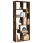 Preview: ARDEBO.de - Raumteiler-Bücherregal Räuchereiche 67x25x161,5cm Holzwerkstoff