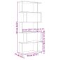 Preview: Raumteiler-Bücherregal 5 Etagen Weiß 70x24x161 cm Holzwerkstoff
