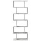 Preview: Raumteiler-Bücherregal 6 Etagen Betongrau 70x24x193 cm