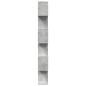 Preview: Raumteiler-Bücherregal 6 Etagen Betongrau 70x24x193 cm
