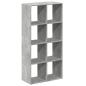 Preview: Raumteiler-Bücherregal Betongrau 69,5x29x137,5 cm Holzwerkstoff