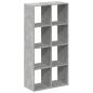 Preview: Raumteiler-Bücherregal Betongrau 69,5x29x137,5 cm Holzwerkstoff