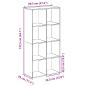Preview: Raumteiler-Bücherregal Betongrau 69,5x29x137,5 cm Holzwerkstoff