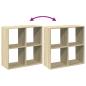Preview: Raumteiler-Bücherregal Sonoma-Eiche 69,5x29x69,5 cm