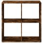 Preview: Raumteiler-Bücherregal Räuchereiche 69,5x29x69,5 cm