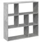 Preview: Raumteiler-Bücherregal Betongrau 102x29x103,5 cm Holzwerkstoff