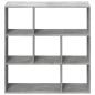 Preview: Raumteiler-Bücherregal Betongrau 102x29x103,5 cm Holzwerkstoff