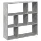 Preview: Raumteiler-Bücherregal Betongrau 102x29x103,5 cm Holzwerkstoff