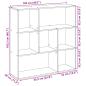 Preview: Raumteiler-Bücherregal Betongrau 102x29x103,5 cm Holzwerkstoff