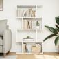 Preview: Raumteiler-Bücherregal 4 Böden Weiß 70x24x129 cm Holzwerkstoff