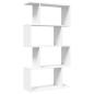 Preview: Raumteiler-Bücherregal 4 Böden Weiß 70x24x129 cm Holzwerkstoff