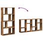 Preview: Bücherregal Altholz-Optik 60x20x120 cm Holzwerkstoff