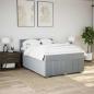 Preview: Boxspringbett mit Matratze Hellgrau 160x200 cm Stoff