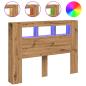 Preview: LED-Kopfteil Artisan-Eiche 140x18,5x103,5 cm Holzwerkstoff