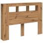 Preview: LED-Kopfteil Artisan-Eiche 140x18,5x103,5 cm Holzwerkstoff