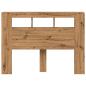 Preview: LED-Kopfteil Artisan-Eiche 140x18,5x103,5 cm Holzwerkstoff