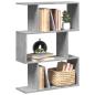 Preview: ARDEBO.de - Raumteiler-Bücherregal 3 Fächer Betongrau 70x24x97 cm