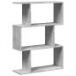 Preview: Raumteiler-Bücherregal 3 Fächer Betongrau 70x24x97 cm