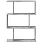 Preview: Raumteiler-Bücherregal 3 Fächer Betongrau 70x24x97 cm