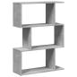 Preview: Raumteiler-Bücherregal 3 Fächer Betongrau 70x24x97 cm