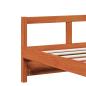 Preview: Tagesbett mit Matratze Wachsbraun 80x200 cm Massivholz Kiefer