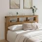 Preview: ARDEBO.de - LED-Kopfteil Artisan-Eiche 180x18,5x103,5 cm Holzwerkstoff