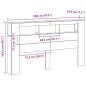 Preview: LED-Kopfteil Artisan-Eiche 180x18,5x103,5 cm Holzwerkstoff