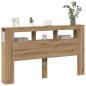 Preview: LED-Kopfteil Artisan-Eiche 180x18,5x103,5 cm Holzwerkstoff