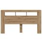 Preview: LED-Kopfteil Artisan-Eiche 180x18,5x103,5 cm Holzwerkstoff