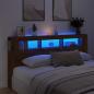 Preview: ARDEBO.de - LED-Kopfteil Artisan-Eiche 200x18,5x103,5 cm Holzwerkstoff