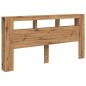Preview: LED-Kopfteil Artisan-Eiche 200x18,5x103,5 cm Holzwerkstoff